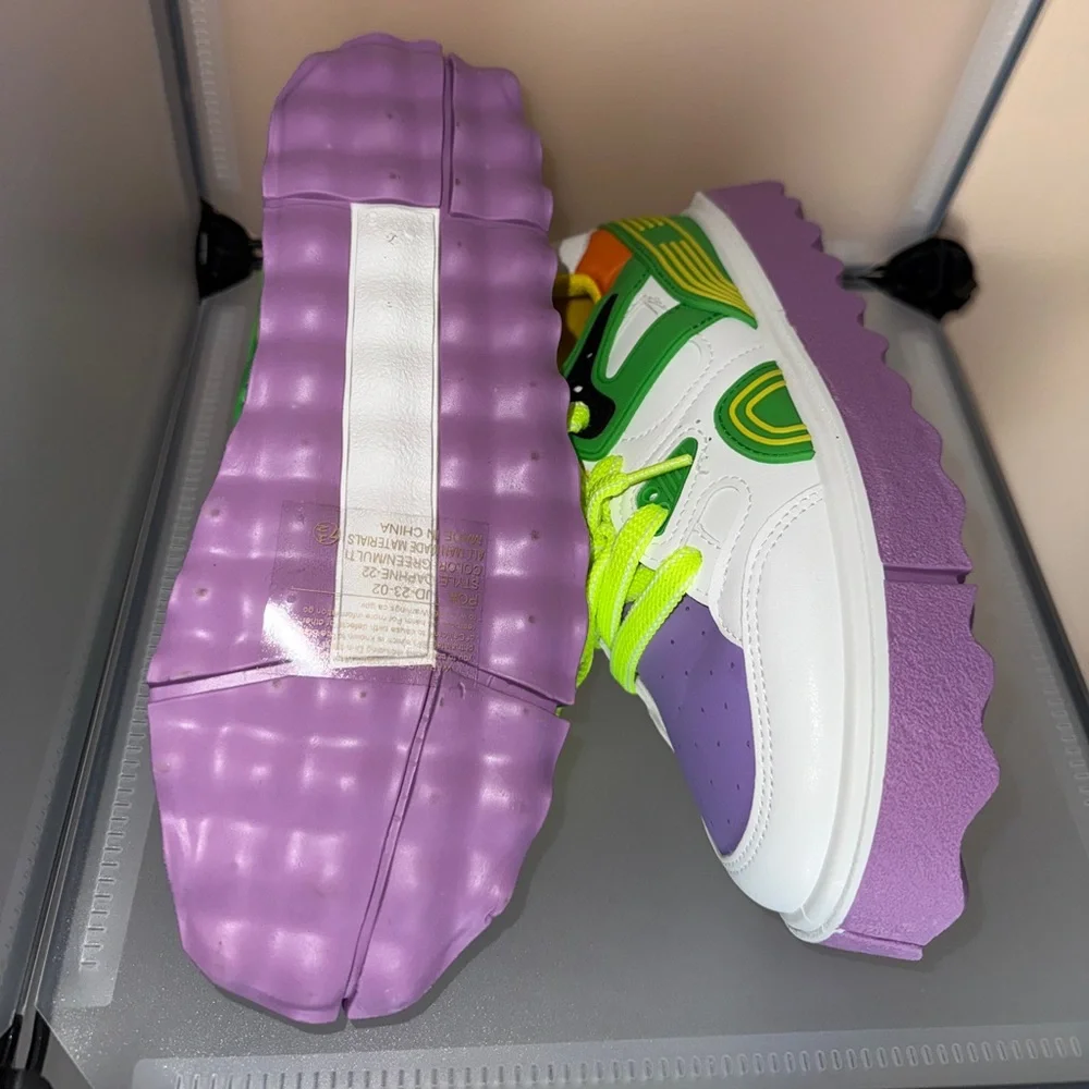 Forever Link Women's Multicolored Chunky Platform Sneakers Size 6.5
